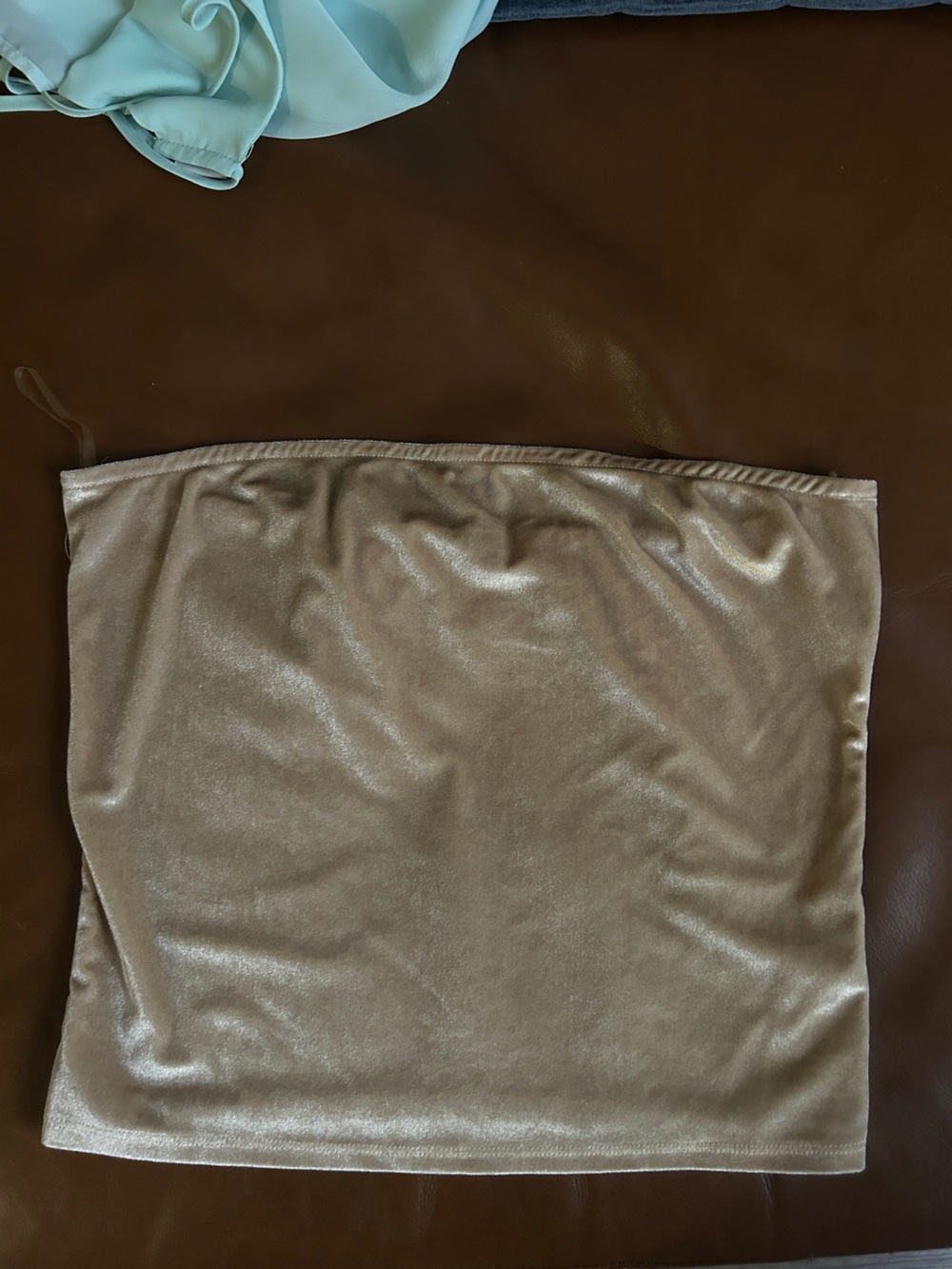 Gold Metallic Tube Top - Picture 2 of 3